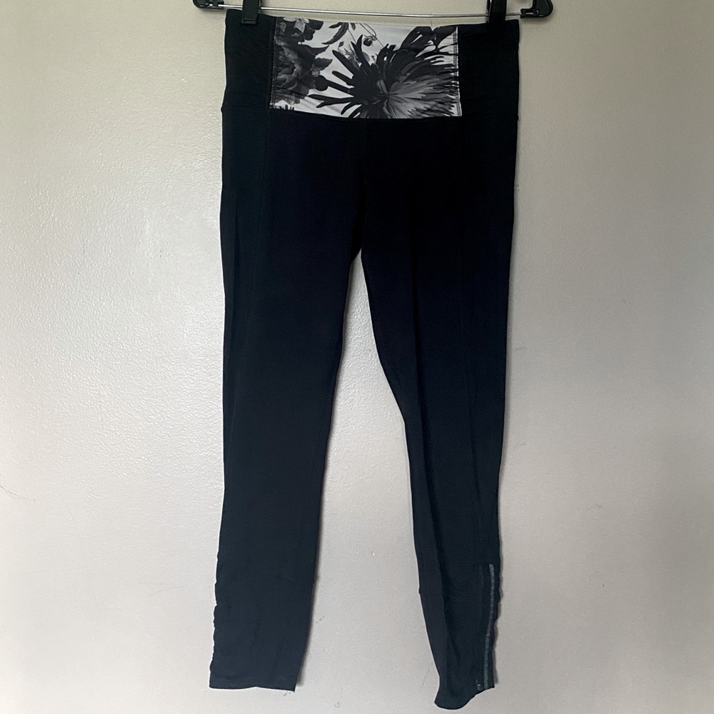 lululemon athletica Black and White Cropped Pants